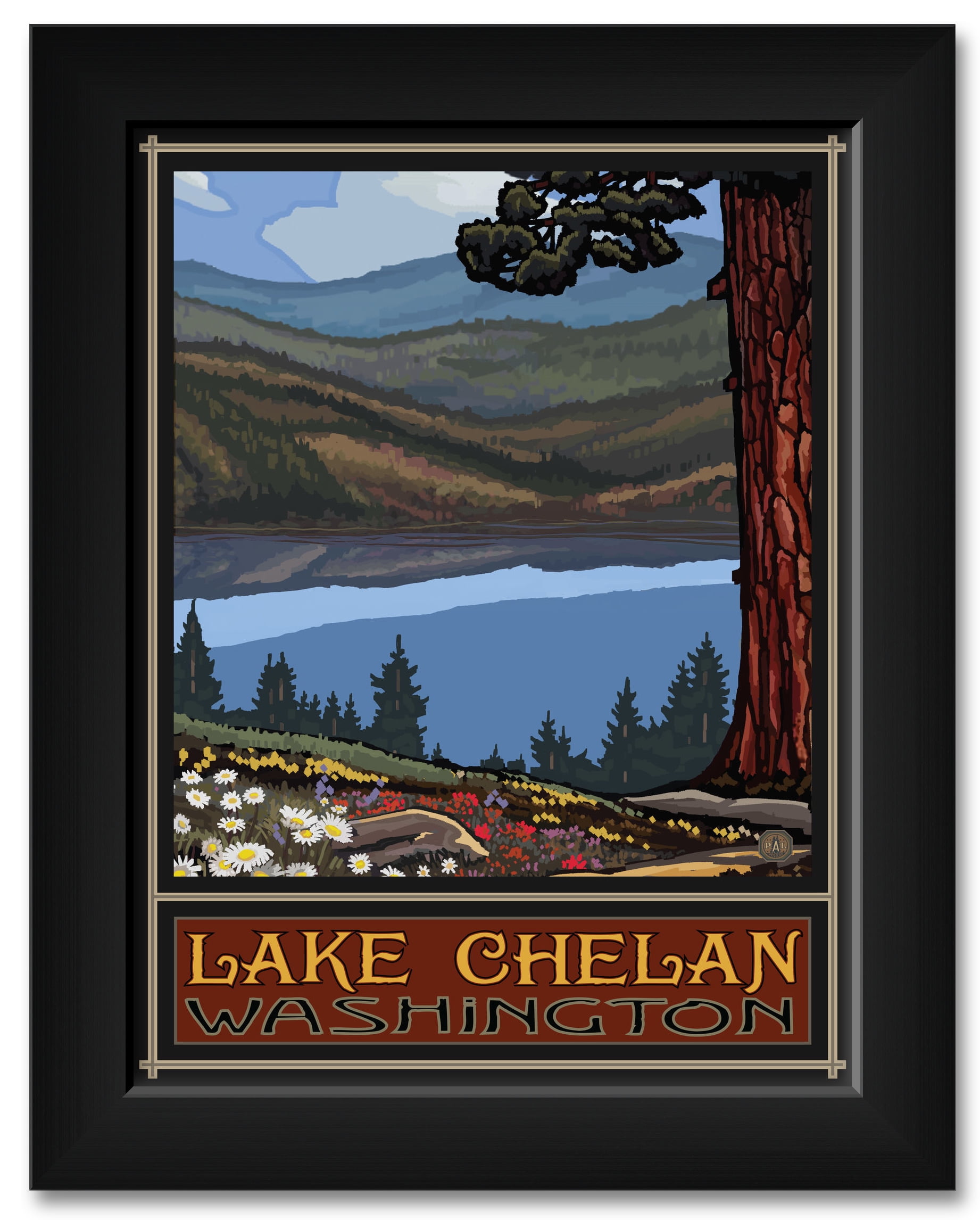 Lake Chelan Framed Art Print by Paul A. Lanquist. Print Size 9" x 12