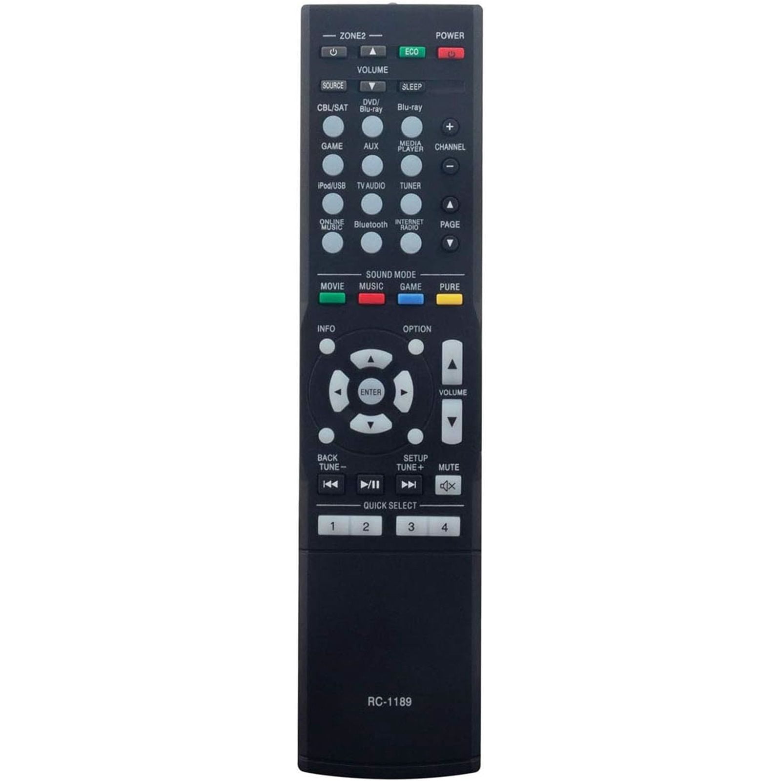 RC-1189 Replacement Remote Control for Denon AV Receiver AVR-S710W AVR-S720W AVR-X1200W AVR-S700W