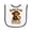 White and Black, variant on Inktastic Born to Be Wild Adorable Monkey Baby Terry Cloth Bib