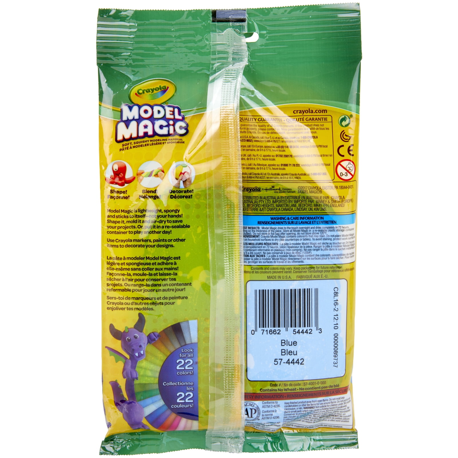 Crayola Model Magic Modeling Compound, Blue, 4 oz. Per Pack, 6 Packs