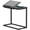 Charcoal Grey-Modern, variant on Greige Plug C Shaped End Table with Charging Station for Living Room Bedroom