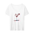 thumbnail image 3 of Camiseta de verano para mujer, camisetas para mujer, trajes con estampado gráfico, ropa con cuello redondo, camisetas de manga corta, Camiseta básica S, 3 of 10