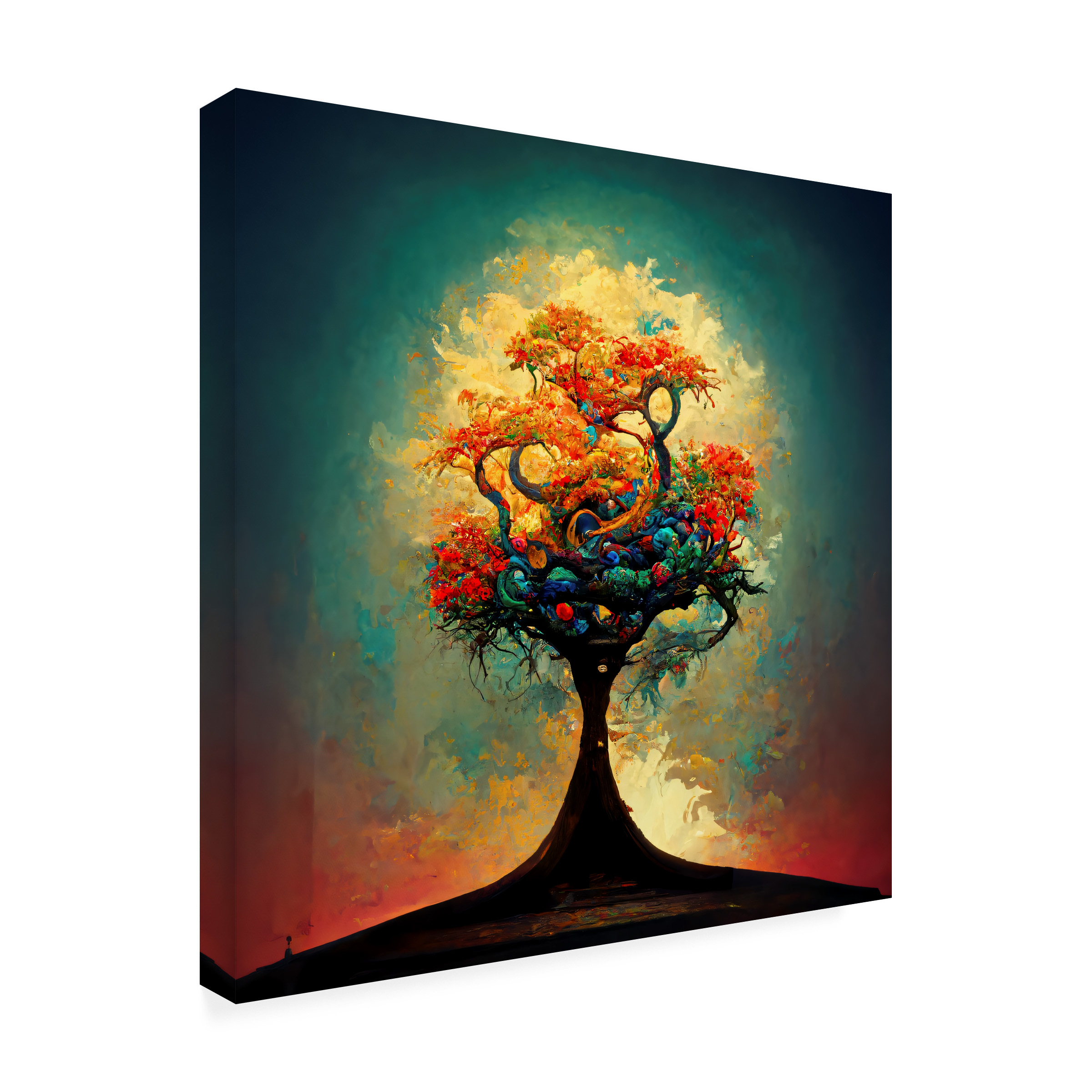 Canvas Wall Art - Ray Heere 'Tree Of Life 7' Wall Art for Living Room, Bedroom, or Office DÃ©cor by Trademark Fine Art - 35 x 35 Inches