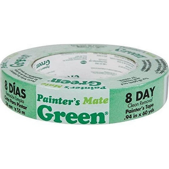 Painter's Mate Green Painting Tape.94" x 60-yd Roll with Medium Adhesion for Multi-Surface 671372 - Pack of Three 3 Rolls