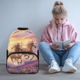 thumbnail image 2 of HUIACONG Pink Axolotl Daisy Print School Backpack for Boys Girls Ages 6-18 Large Capacity Lightweight Water Resistant Bookbag for Elementary Middle High School Daily Use Travel, 2 of 7