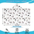 thumbnail image 2 of White Cow Cloud Pattern Hooded Bath Towel，60"x35" for Ages 3 To 12 Kids, Quick Dry Lightweight Soft Microfiber Hood Beach Towel Cover Up for Kids, 2 of 7