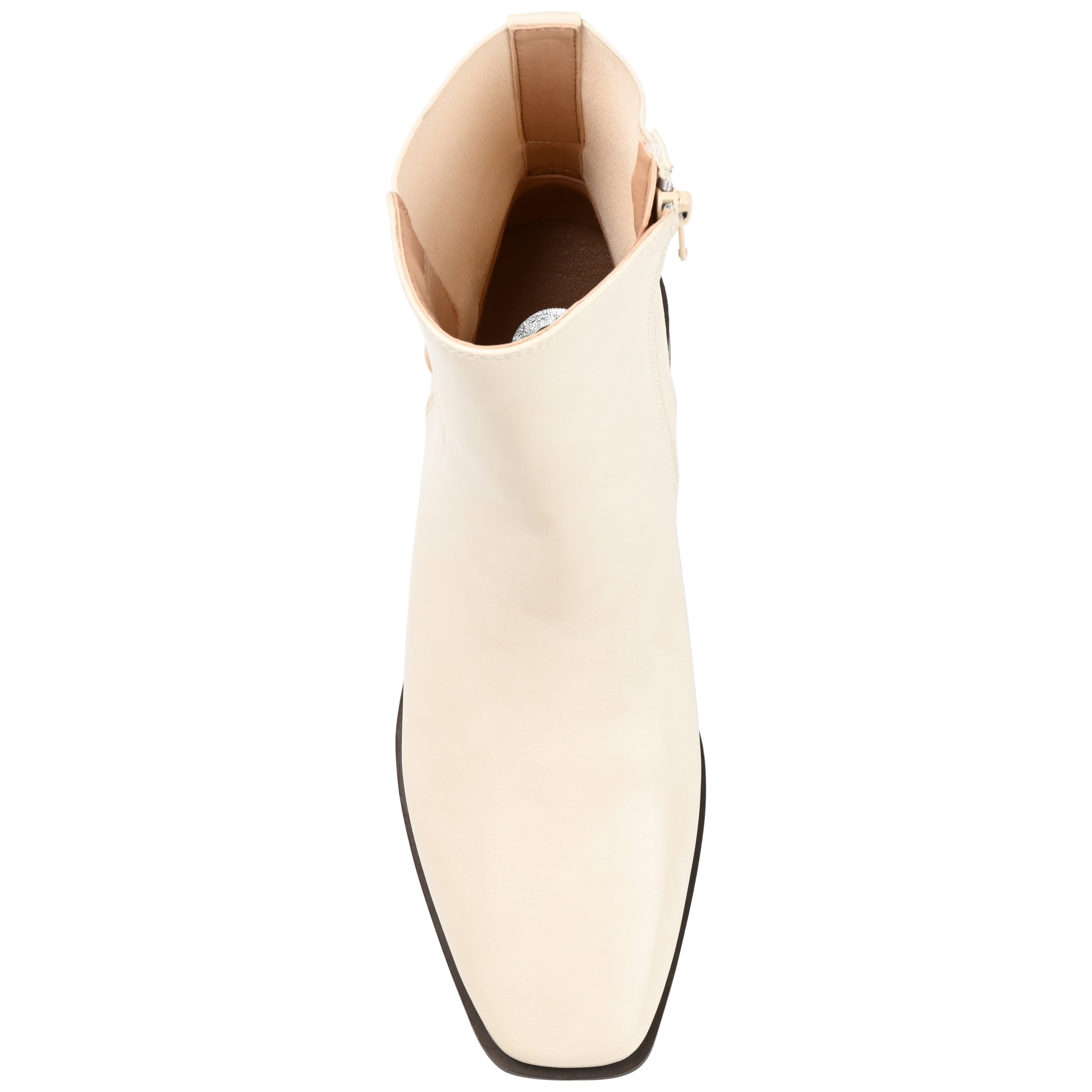 Journee Womens Aubrie Inside Zip Stacked Heel Booties, Widths Available