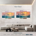 thumbnail image 4 of Elephant Stock Just Breathe Sunset Wall Art - Horizontal Multi Panel Canvas - Living Room Wall Decor - Inspirational And Typography Multi Panel - Orange And Purple Decor - 84" x 54", 4 of 8