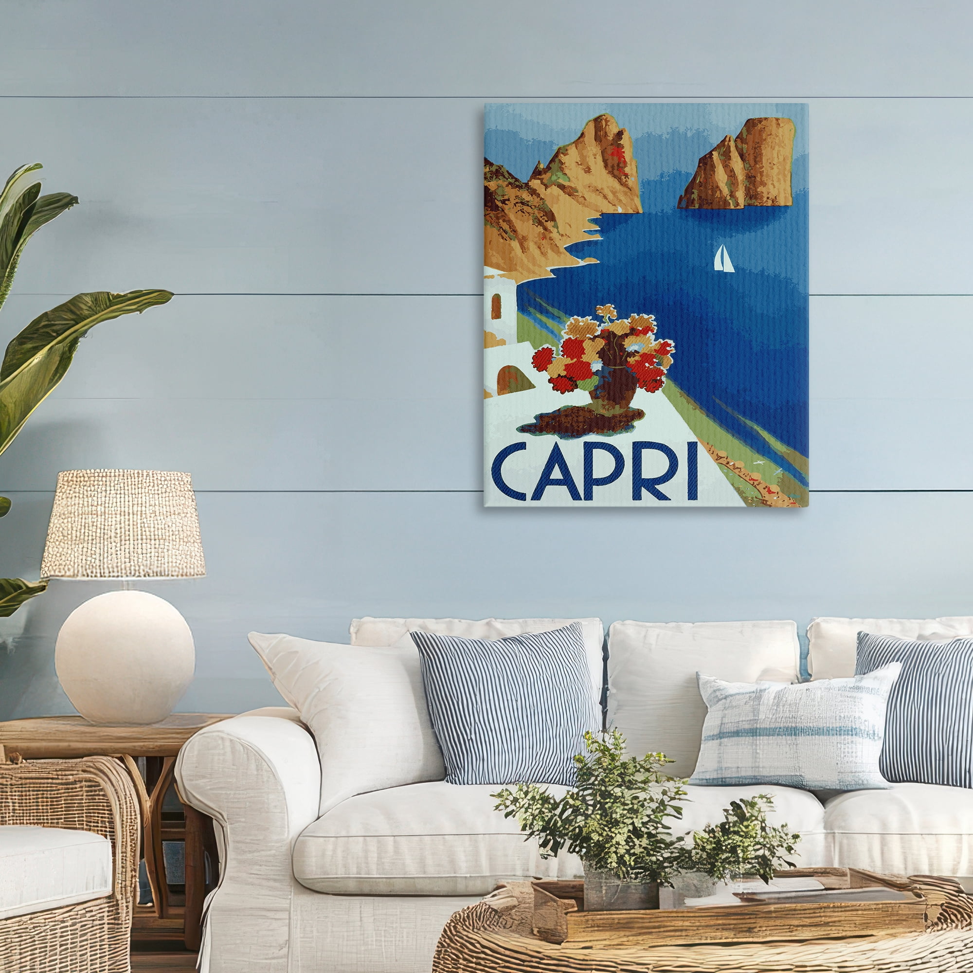 Stupell Industries Capri Island Cliffs Canvas Wall Art, design by Lil' Rue