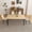 Table+4beige chairs, variant on 63 Inch Dining Table for 6-8, Rustic Industrial Wood Kitchen Table with Sturdy Iron Legs, Dining Room Table for Home & Patio