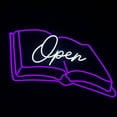 thumbnail image 3 of Handmadetneonsign Open Book Neon Sign, Book Store Wall Art Decor, Library Home Book Store Wall Decor, 3 of 5