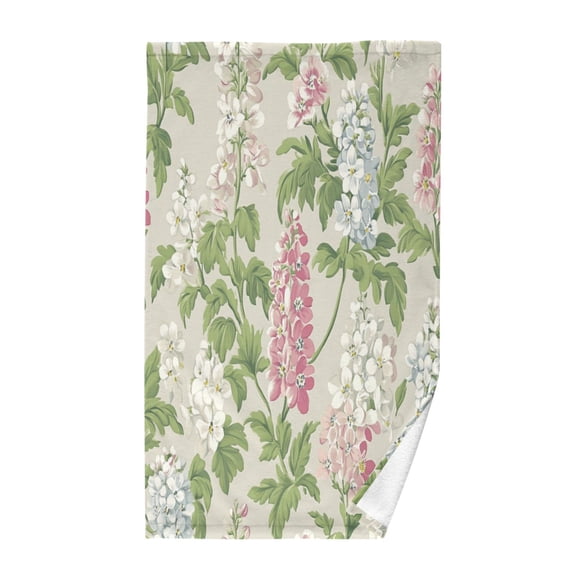 Fresh Style Flower Pattern Soft 100% Cotton Towel, High Absorbency, Single Pack, 16" x 28"