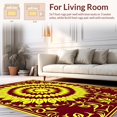 thumbnail image 2 of Ultra Soft Area Rug, Sunburst Medallion with Radiating Petals Design, Non Slip, Stain Resistant, Washable Area Rugs for Living Room, Bedroom(Red, 4X6), 2 of 8