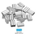 thumbnail image 3 of 15/64" 6mm Aluminum Crimping Loop Sleeve Double Ferrule, Silver 20pcs, 3 of 5