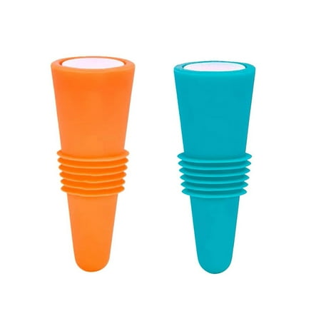 

jbyrvq Bottle Stopper Color Silicone + Stainless Steel Stopper Beverage Bottle Stopper