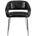 thumbnail image 5 of BizChair Leather Indoor Chrome Legs Contemporary Chair, Black, 5 of 10