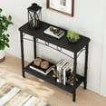 thumbnail image 6 of Small Console Table, 31.5" L x 11.8" W x 31.8" H Retro Sofa Table with Storage, 2 Tier Behind Couch Table for for Living Room, Entryway, Hallway, Foyer, 6 of 8