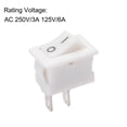 thumbnail image 3 of Interruptor de palanca mini Uxcell para barco, interruptor de palanca para barco, coche, marino ON/OFF AC 250V/3A 125V/6A Blanco 10pcs, 3 of 4