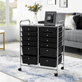 thumbnail image 2 of Alden Design 12 Drawer Rolling Storage Cart Organizer with Lockable Wheels, Black, 2 of 11