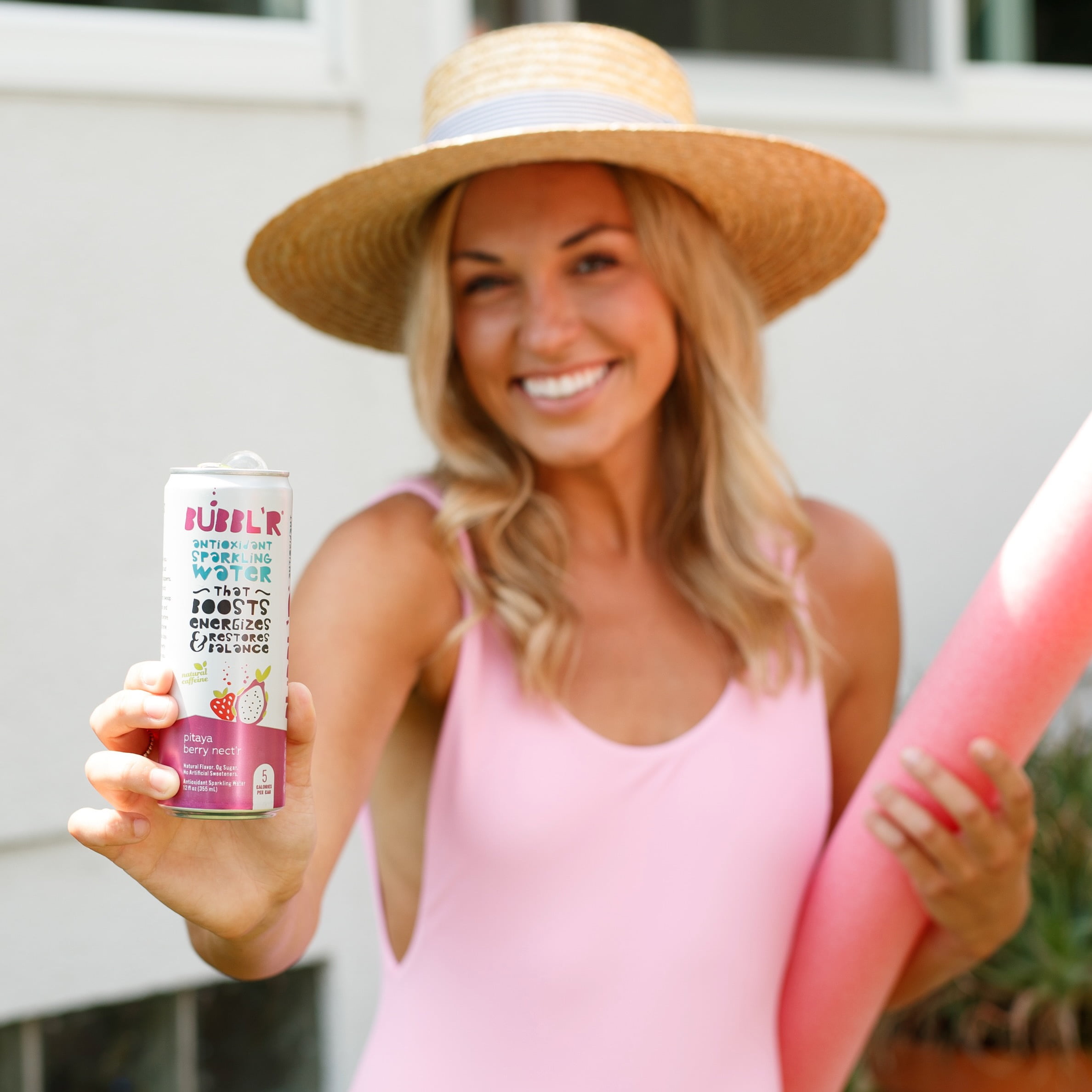 (4 pack) BUBBL'R Antioxidant Sparkling Water, Pitaya Berry Nect'r, 12 fl oz, 6 Pack Cans
