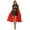 Black, variant on iiniim Womens Princess Cosplay Costumes with Red Cloak Cape for Halloween Party Black S