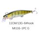 thumbnail image 5 of Greeniant 1 uds/10 Uds 11cm 3D ojos cebos de pesca artificiales plástico simulación Swimbait agua salada Wobblers cebo Pescar No.07 Greeniant DJ1048-07, 5 of 5