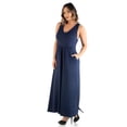 thumbnail image 4 of Plus Size Sleeveless Pocket A Line Maxi Dress, 4 of 7