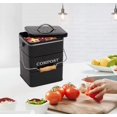 thumbnail image 6 of Pethiy Stainless Steel Compost Bin for Kitchen Countertop Compost Bin，1 Gallon, Kitchen Trash Can -Includes Charcoal Filter，Compost Bucket Kitchen Pail Compost with Lid-Black, 6 of 8
