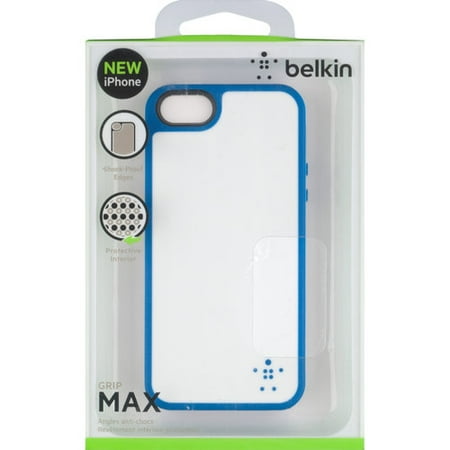 Belkin Grip MAX Case for Apple iPhone SE 5 5S Clear Blue