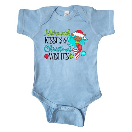 

Inktastic Mermaid Kisses and Christmas Wishes with Seashells Gift Baby Boy or Baby Girl Bodysuit