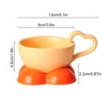 thumbnail image 2 of Ceramic Love Cup With Saucer Set Unique Coffee Mug For Latte Tea Milk Gift For Couple, 2 of 11