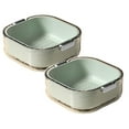 thumbnail image 1 of Oleegame 2PC Shower Soap Dish With Hook Double Layer Drain Basket Vegetable Washing Basin Washing Filter Double Layered Stackable Detachable Bowl Strainer, 1 of 8