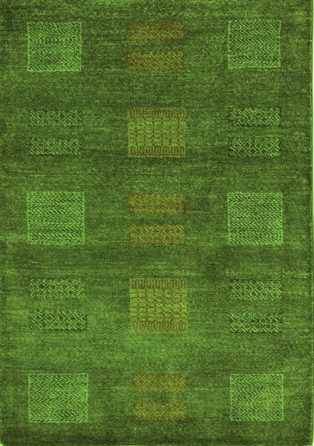 Ahgly Company Indoor Rectangle Abstract Green Modern Area Rugs, 2' x 4 ...