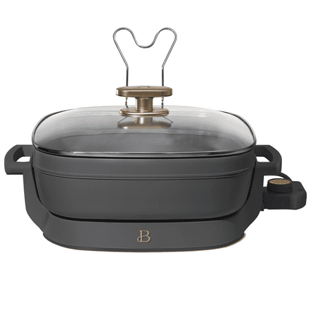 Beautiful 5-in-1 Electric Expandable Skillet Oyster Grey by Drew Barrymore