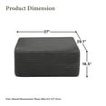 thumbnail image 5 of Oooh life Oversized Ottoman for Living Room, Extra Seating & Footrest Ottoman, Gray Plush Ottoman Footrest, 5 of 7
