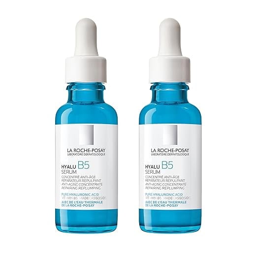2pc Suero facial de ácido hialurónico puro Hyalu B5 de La Roche-Posay, vitamina B5, ácido hialurónico y madecasósido 30ml