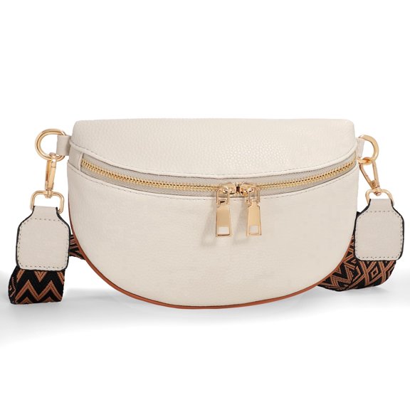 SUOSDEY Women Fashionable Fanny Packs Leather Belt Bag Theft Purse for Travel Camping