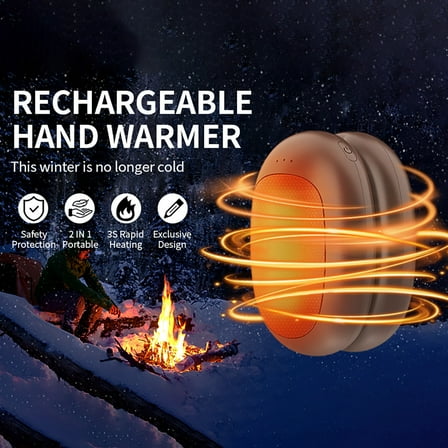 2-Pack Rechargeable Hand Warmers with Magnetic Attachment, Fast Heating Up to 140℉/60℃, 2500mAh Portable Electric Pocket Heaters, Ideal for Outdoors, Camping, Hunting