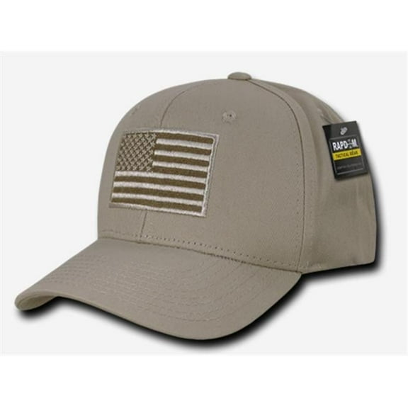 Embroidered Operator Cap, USA, Khaki
