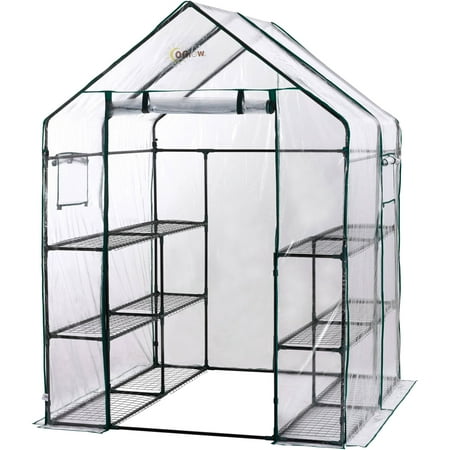 Ogrow Deluxe Mini Walk-In 6-Tier 12-Shelf Portable Greenhouse