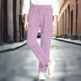 thumbnail image 2 of Corduroy Pants Women 2026 Spring Fall Elastic Waist Straight Leg Casual Work Pants with Pockets Slacks, 2 of 8