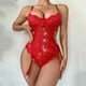thumbnail image 4 of Gibobby Ropa interior mujer sexy Tanga de Encaje Nueva Ropa Interior Sexy Lencería Tanga Flor Ropa de Dormir Sujetador de Íntimos Bustier Lingerie(Rojo, M), 4 of 5