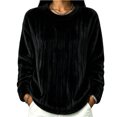 thumbnail image 3 of Plush Ribbed Fleece Sweatshirts for Women Crewneck Long Sleeve Loose Fit Fall Winter Warm Casual Loungewear S-XXL, 3 of 5