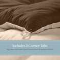 thumbnail image 4 of ROYALE LINENS Reversible Comforter California King Duvet Insert All Season Soft Quilted Comforters with 8 Corner Tabs Down Alternative Bedding Comforter Duvet Insert (Chocolate/Sand, King Cal), 4 of 9