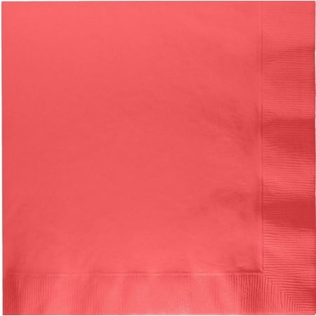 napkins luncheon solid coral plain dinner colors paper