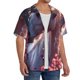 thumbnail image 2 of Balery Flower White Horse Camisa Casual de Manga Corta con Botones para Hombre, Texturizada, Estilo Cubano, para Playa, Verano-3X-Large, 2 of 5