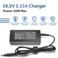 thumbnail image 7 of 19.5V 3.33A 65W AC Adapter Laptop Charger for HP Pavilion Touchsmart 14-b109wm 14-b120dx 14-173cl 15-b129wm 15-b142dx 14-b 15-b Sleekbook 693715-001 677770-001, 7 of 7
