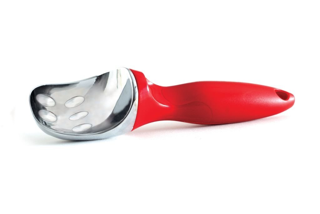 Norpro 6730R Ultimate Ice Cream Scoop with Scallops, Red