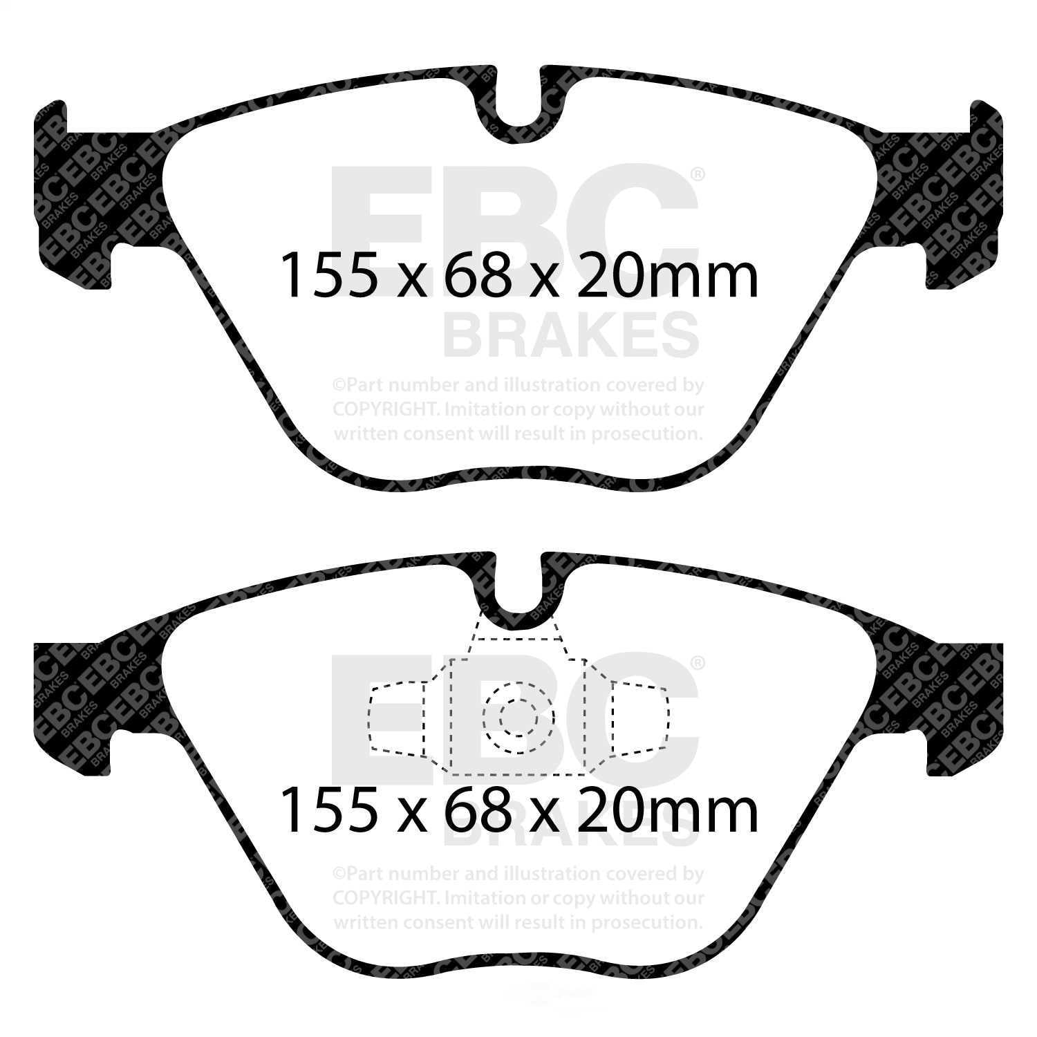 EBC Brakes Redstuff Premium Fast Street Pad For All Engine Sizes Fits select: 2007-2012 BMW 328, 2013-2015 BMW X1