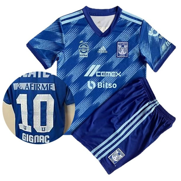 2022/23Niños Jersey Tigres UANL Visita Camiseta de Fútbol Personalización Nombre Número